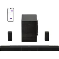 Ultimea Skywave Series - 7.1.4 Soundbar voor tv - Draadloze Subwoofer en 2 Draadloze Achter Surrounds - Zwart