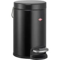 Wesco Kosmetik 133 Afvalbakje | Pedaalemmer | 3 Liter | Metaal - Matzwart | Make-up Afvalemmer