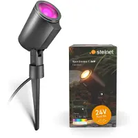 Steinel LED-spot Garden C, antraciet, grondpen, IP65, RGBWW dimbaar, zwart, Aluminium, Modern