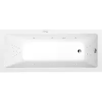 Polysan Noemi Whirlpoolbad, 160x70x39cm, Highline Hydro, chroom