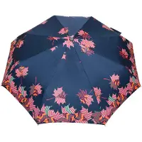 Parasol Damesparaplu Super Mini Plat, Navy Bladmotief