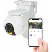 Ezviz CB8 2K Security Camera Outdoor Wifi Wireless on Batteries, Battery 10400mAh, Intelligent Tracking, Personal Detection, Color Night Vision, Two-Way Audio, Siren, Type C