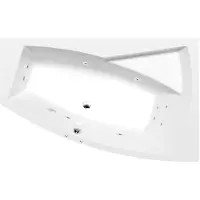 Polysan Evia Whirlpoolbad rechts, 170x100x47cm, Active Hydro, chroom