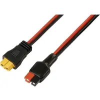 TRU COMPONENTS 30 A accuaansluiting op XT60-kabel 0,5 m TC-13619312 Zwart, Rood Inhoud: 1 stuk(s)
