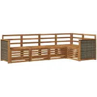 vidaXL Buiten bank set 4 st Naturel Massief Acacia Hout