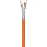 Goobay S/FTP CAT7a 10 Gigabit 1000 MHz netwerkkabel met vaste aders - AWG23 - LSZH / oranje - 100 meter