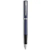 Waterman Impression Vulpen | Medium Vulpenpunt met Blauwe Inktvulling | Blauwe Lak met Palladium-Gecoate Afwerking | Geschenkdoos