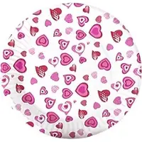 Gerimport feestborden Love 23 cm papier wit/roze 10 stuks