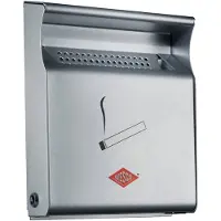 Wesco Wandasbak | 15 Liter | Metaal - Zilver | buitenasbak wand - Made in Germany