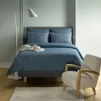 De Witte Lietaer Dekbedovertrek Birds Night Shadow Blue Flanel-140 x 200 / 220 cm | 1-Persoons