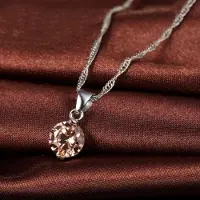 Victorious Set Dames Ketting en Oorbellen – Bruin Bergkristal – Zilver – 45cm