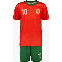 Dutchy Pro tweedelig kinder sport set rood groen maat 134/140