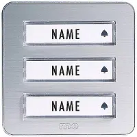 M-E Modern-Electronics 41082 Zender voor Draadloze deurbel Verlicht, Met naambord