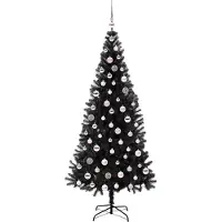 vidaXL Kerstboom Zwart 210 cm PVC