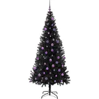 vidaXL Kerstboom Zwart 210 cm PVC