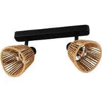 Eglo LED Plafondlamp 2x E14 | Keelby | Rond | IP20 | Zwart