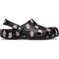 Crocs Classic Clog Flower Kids - Zwart, Zwart