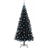 vidaXL Kerstboom Zwart 210 cm PVC