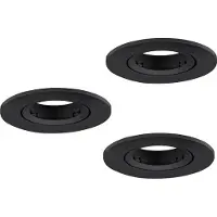 Eglo Set van 3 inbouwspots Barranco zwart Ø 9cm