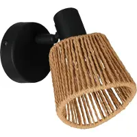 Eglo Keelby Spot - E14 - 11 cm - Zwart/Natuurlijk/Bruin - Papier - Kantelbaar