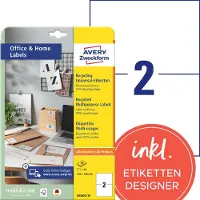 Avery Zweckform Etiket LR3655-10 210x148mm recycled wit 20stuks - 2 stuks