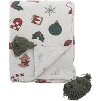 Bloomingville Yule deken 130x160 cm Beige