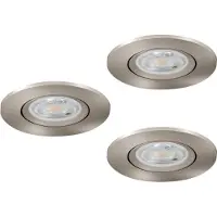 Eglo Set van 3 inbouwspots Barranco nikkel Ø 9cm - 3-staps CCT
