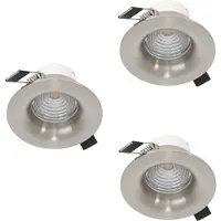 Eglo Set van 3 inbouwspots Saliceto nikkel Ø 8,8cm - 4,8W