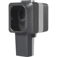 Sygonix SY-6670746 1-voudig Stopcontact (opbouw) Afsluitbaar, Zwenkbare stopcontacttop IP55 Grijs