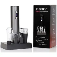 INF Elektrische Wijnopener Zesdelige Set - Oplaadbare USB Automatische Kurkentrekker