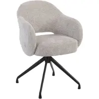 Tower Living eetkamerstoel Porto draaibaar zwart - Toro 35 beige