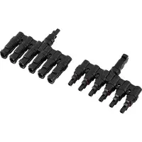 TRU COMPONENTS TC-13805808 6-voudige PV-aftakverbinderset Zwart Inhoud: 2 stuk(s)