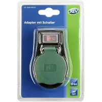 REV Doorvoerstekker met schakelaar - IP44 - aa/uit knop - max. 3680 Watt