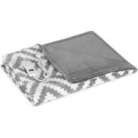 Core Elektrische Deken 2 Persoons - Elektrische Deken - Deken - Grijs Wit Geruit Patroon - 180cm x 130cm x 3cm