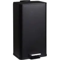 Excellent houseware Prullenbak/pedaalemmer - zwart - metaal - 30 liter
