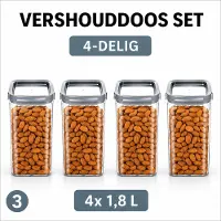 Curver - 4x Vershouddoos van 1,8 L - Dry Food Storage
