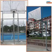 Softee Set vandaalbestendige basketbalringen Nieuwe gegalvaniseerde buis van 114 mm – inclusief randen, netten en bordjes