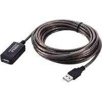 NÖRDIC USB-XT10M Actieve verlengkabel, USB 2.0, 10 meter, Zwart