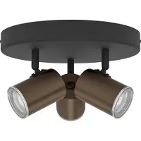 Eglo Opbouwspot badkamer Consuma 1 3x GU10 - zwart met brons