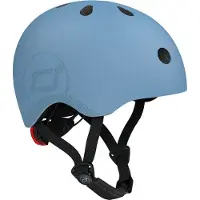 Scoot & Ride Helmet – Sporthelm – M/L 55-59 cm – LED achterlicht – magnetische sluiting – verstelbaar – Steel
