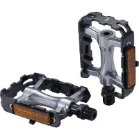 Bbb Cycling ClassicRide 2.0 Fietspedalen Stadsfiets, MTB & E-bike Pedaal - Universeel - Duurzame Platformpedalen met Reflectors - Zwart - BPD-17B
