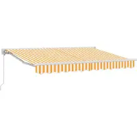 vidaXL Zonnescherm Frame Geel en Wit 250 x 200 cm