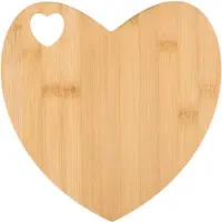 Alpina Snijplank Hartvorm - Bamboe Serveerplank met Hangoog - Uniek Hartvormig Ontwerp - Ideaal voor Kerst en Feestdagen - Geschikt voor Serveren van Kaas, Fruit en Hapjes - 27x26 cm - Bruin