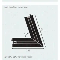 Kreon - Nuit corner cut, 90°, Wit