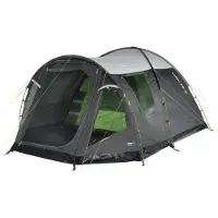 High Peak Familiekamerkoepeltent Santiago 5.0 (grijs/groen, met voorbouw)