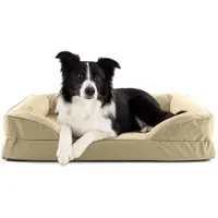 DS Produkte orthopedisch hondenbed voor binnen en buiten | ergonomische hondensofa 90x65 cm – ideaal voor middelgrote honden | antislipbodem | vulling en hoes wasbaar | waterdichte hondenmand