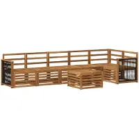 vidaXL Buiten bank set 6 st Naturel Massief Acacia Hout