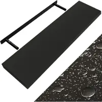 Casaria Wandplank Zwevend Mat Zwart MDF 90x23x3,8cm