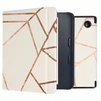 IMoshion Design Slim Hard Case Sleepcover met stand voor de Kobo Libra 2 / Tolino Vision 6 - White Graphic