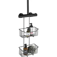 Wenko Douchehouder Milo - Mat Zwart - Rvs - 25x55x14cm